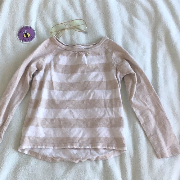 Cute cream colored stripped long sleeve 🤍✨ - Picture 3 of 3